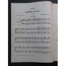 DE VILBAC Renaud Beautés du Barbier de Séville Suite No 1 Piano 4 mains ca1855