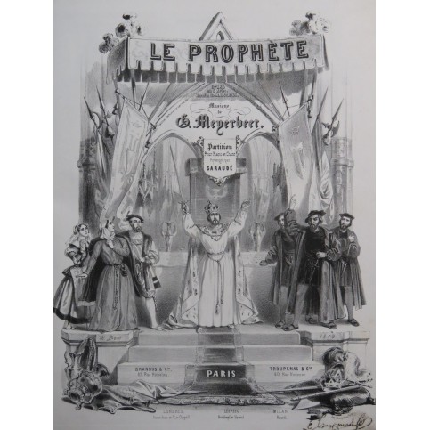 MEYERBEER G. Le Prophète Opéra Chant Piano ca1849