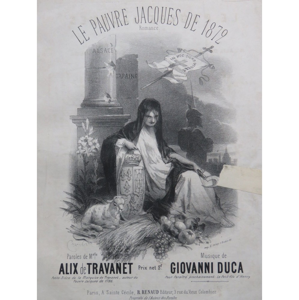 DUCA Giovanni Le Pauvre Jacques de 1872 Chant Piano ca1875