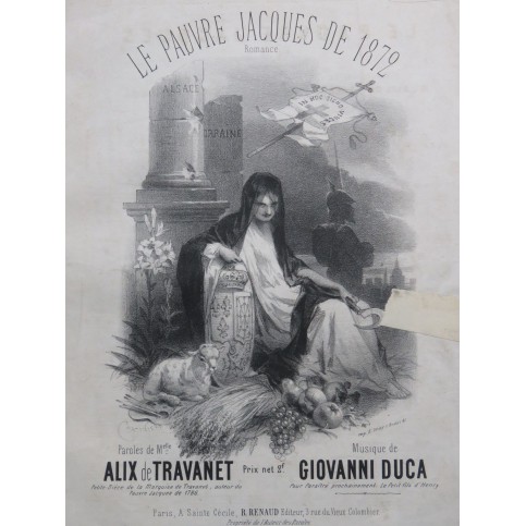 DUCA Giovanni Le Pauvre Jacques de 1872 Chant Piano ca1875