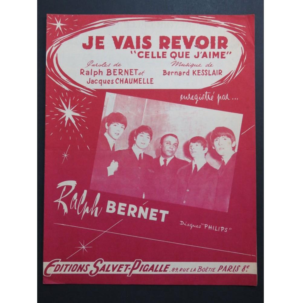 Je vais revoir celle que j'aime Bernard Kesslair Chant Piano 1963