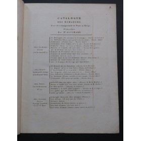 D'ALVIMARE Martin Pierre Renaud de Montauban Chant Piano ou Harpe ca1820