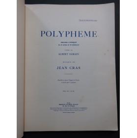 CRAS Jean Polyphème Opéra Piano Chant 1922