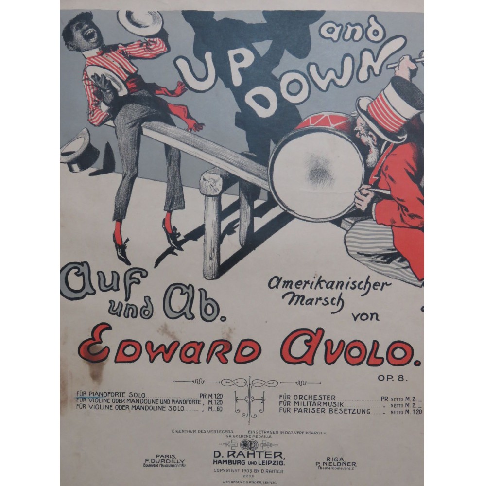 AVOLO Edward Auf und ab - Up and down op 8 Piano 1903