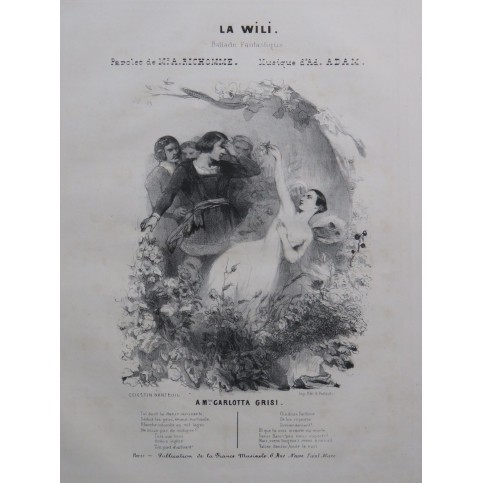 ADAM Adolphe La Wili Chant Piano ca1840