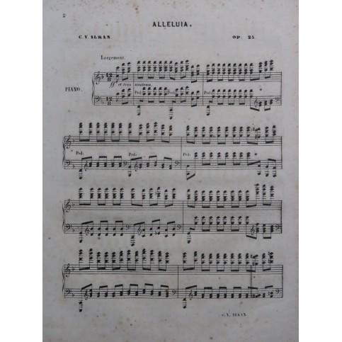 ALKAN Charles Valentin Alleluia op 25 Piano ca1840