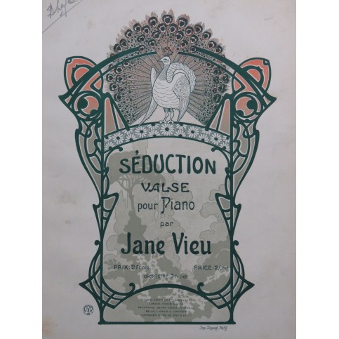 VIEU Jane Séduction Piano 1902