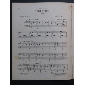 VIEU Jane Séduction Piano 1902