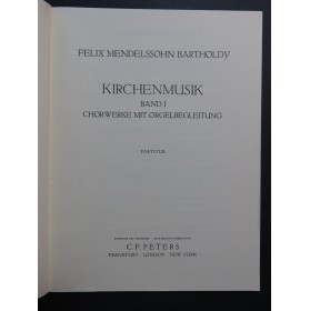 MENDELSSOHN Kirchenmusik Band I Chant Orgue