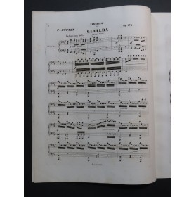 HÜNTEN François Fantaisie sur Giralda op 174 Piano 4 mains ca1850