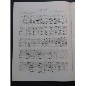LHUILLIER Edmond Pataud Chant Piano 1849