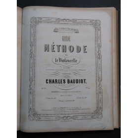 BAUDIOT Charles Grande Méthode de Violoncelle ca1850
