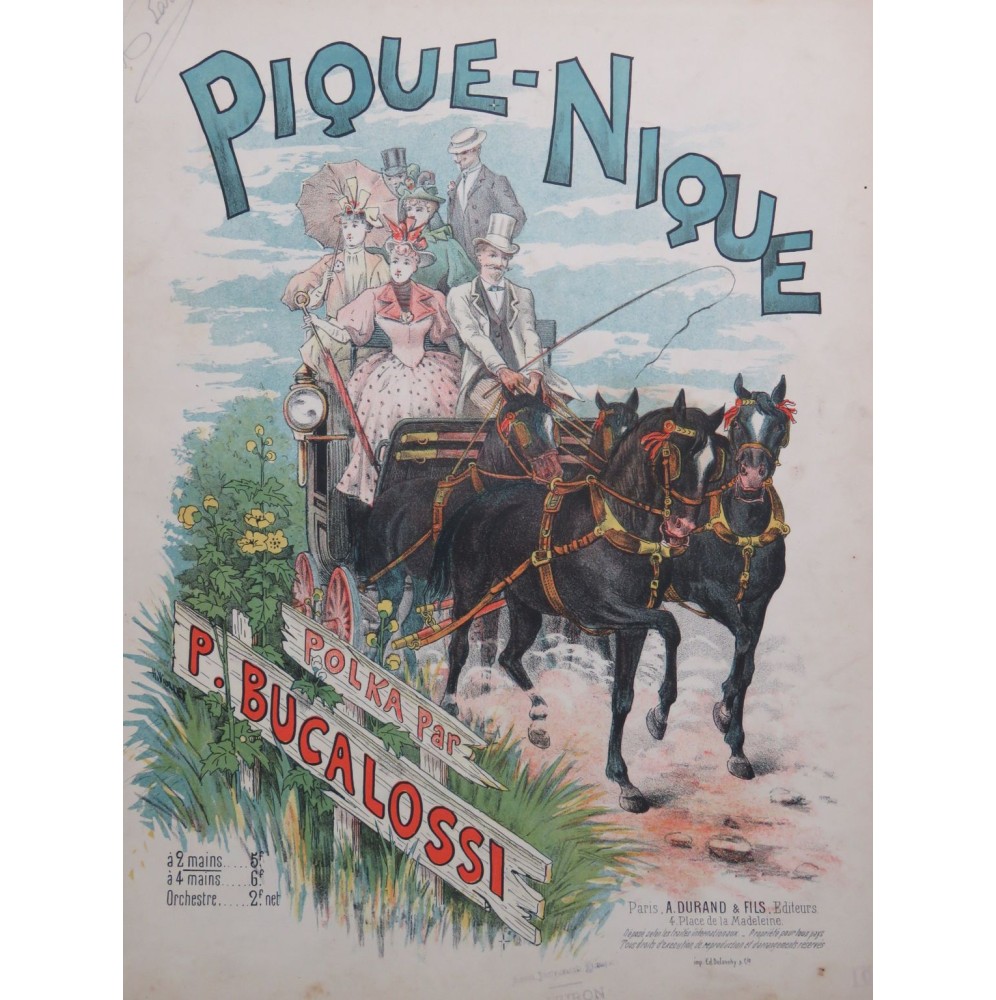 BUCALOSSI P. Pique-Nique Piano ca1894