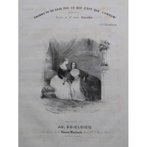 BOIELDIEU Adrien Enfant tu ne sais pas ce que c'est Chant Piano ca1845