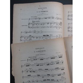 BEETHOVEN Romance en Fa op 50 Piano Violon ca1855