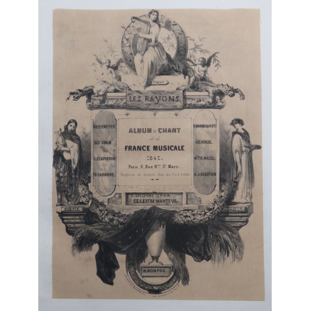 Album de Chant de la France Musicale 10 Pièces Chant Piano 1842