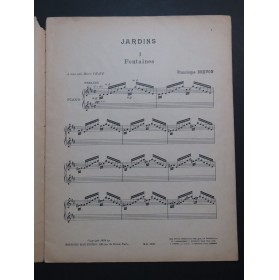 DREVON Francisque Jardins Piano 1934