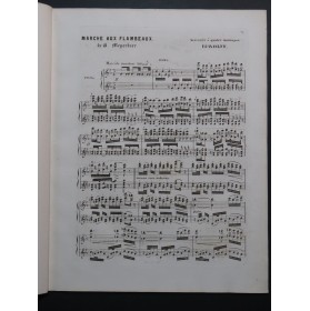 WOLFF Edouard Marche aux Flambeaux Meyerbeer Piano 4 mains ca1854
