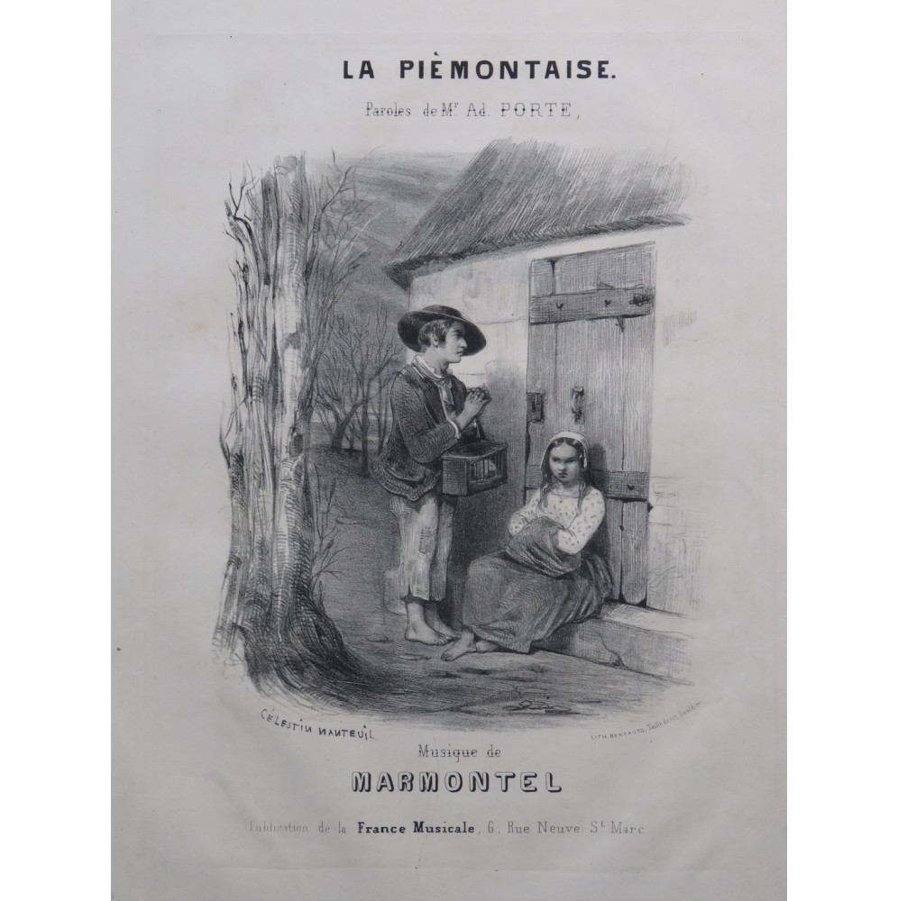 MARMONTEL Antonin La Piémontaise Chant Piano ca1845