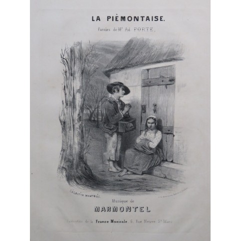 MARMONTEL Antonin La Piémontaise Chant Piano ca1845