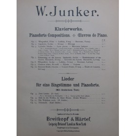 JUNKER W. Lyrische Stücke...