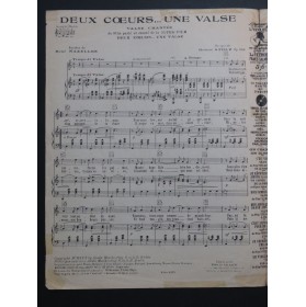 STOLZ Robert Deux Coeurs une Valse op 548 Chant Piano 1931