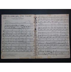 STOLZ Robert Deux Coeurs une Valse Chant Piano 1931