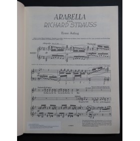 STRAUSS Richard Arabella op 79 Opéra Chant Piano 1987