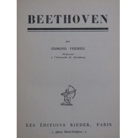 VERMEIL Edmond Beethoven 1929