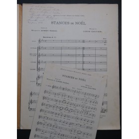 GAUTIER Louis Stances de Noël M. Aymès-Nadal Chant Piano 1913