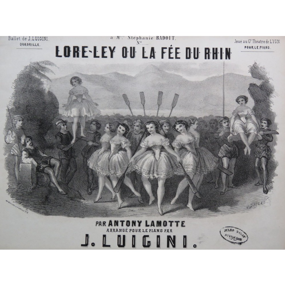 LAMOTTE Anthony Lore-Ley Quadrille No 2 Piano ca1850
