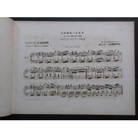 LAMOTTE Anthony Lore-Ley Quadrille No 2 Piano ca1850