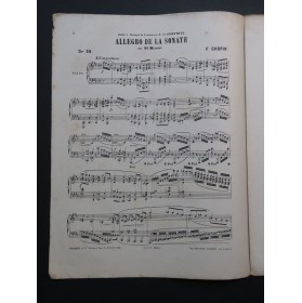 CHOPIN Frédéric Allegro de la Sonate en Si mineur op 58 Piano ca1878