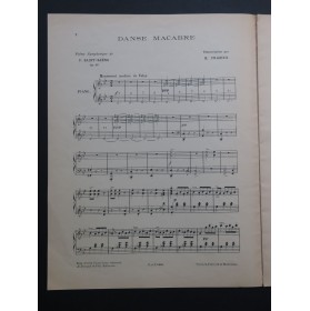 SAINT-SAËNS Camille Danse Macabre op 40 Piano 1935