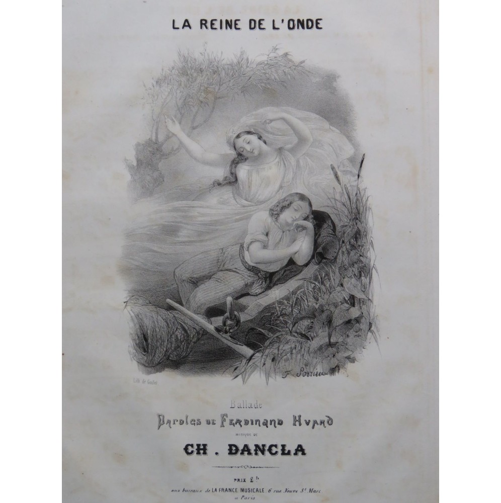 DANCLA Charles La Reine de l'Onde Chant Piano ca1845