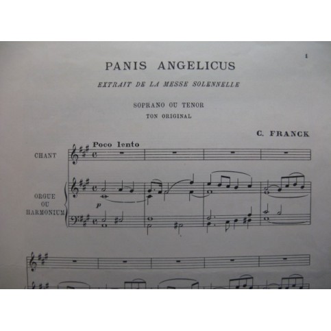 FRANCK César Panis Angelicus La Maj Chant Orgue ﻿