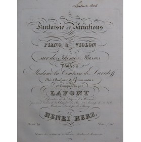 HERZ Henri LAFONT Fantaisie...