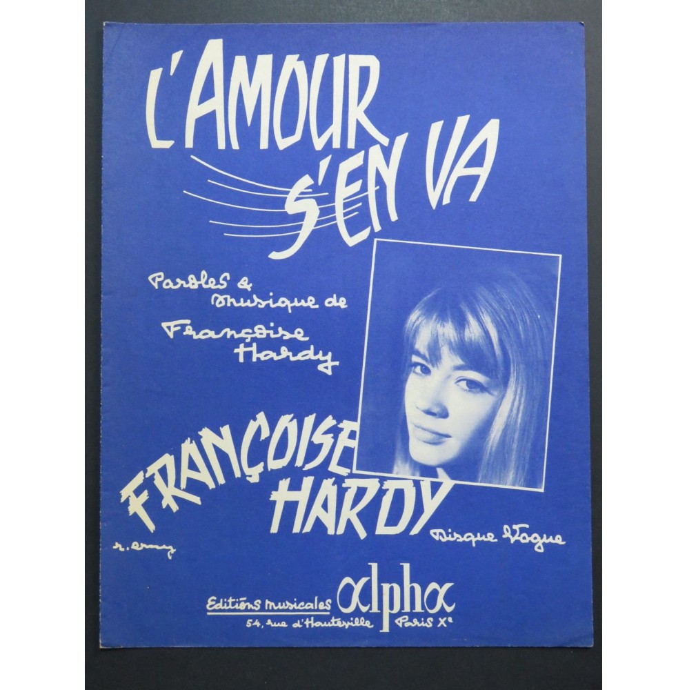 L'Amour s'en va Françoise Hardy Chant Piano 1963