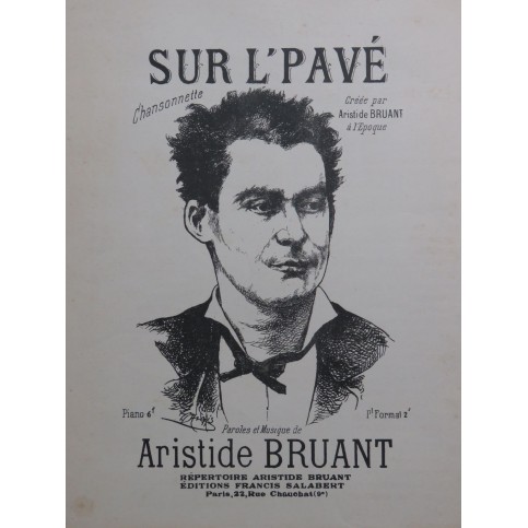 BRUANT Aristide Sur L'Pavé Chant Piano