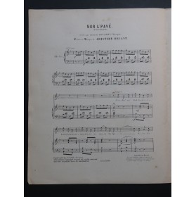 BRUANT Aristide Sur L'Pavé Chant Piano