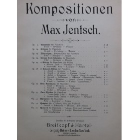 JENTSCH Max Drei Romanzen...