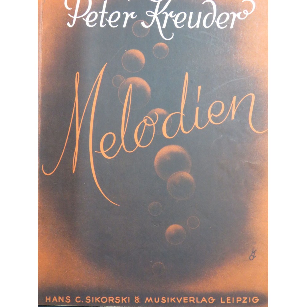 KREUDER Peter Melodien 20 Pièces Chant Piano 1940