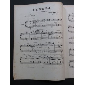 MARMONTEL Antonin L'Hirondelle op 98 Piano ca1878