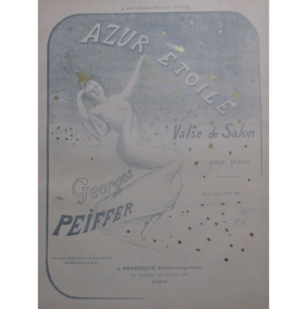 PEIFFER Georges Azur Étoilé op 9 Piano 1907