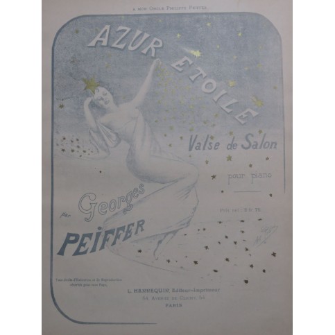 PEIFFER Georges Azur Étoilé op 9 Piano 1907
