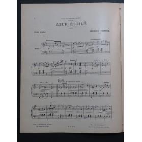 PEIFFER Georges Azur Étoilé op 9 Piano 1907