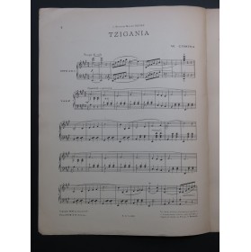 COMINA W. Tzigania Valse Dédicace Piano 1901