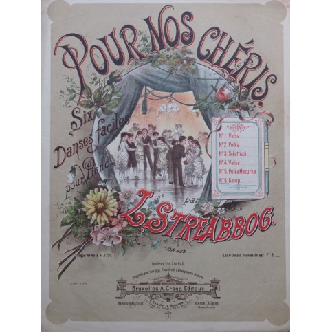 STREABBOG Louis Galop Danse op 254 Piano ca1890