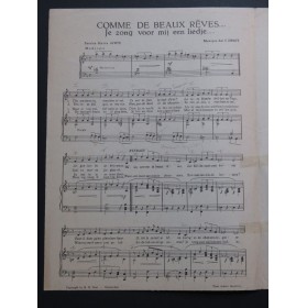 SWART Aat C. Comme de beaux rêves Chant Piano