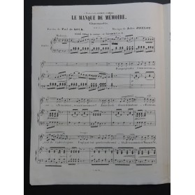 JAVELOT Jules Le Manque de Mémoire Chant Piano ca1850